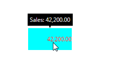 View and hover over the data label 