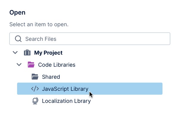 Select the code libray