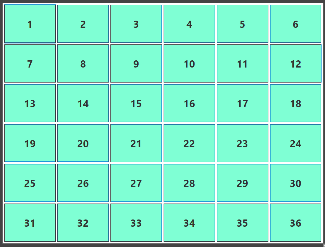 6x6 Template grid 