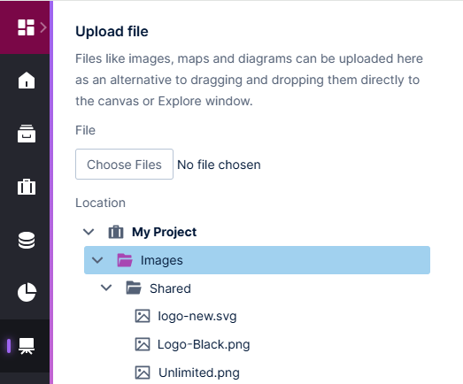 Upload File dialog 